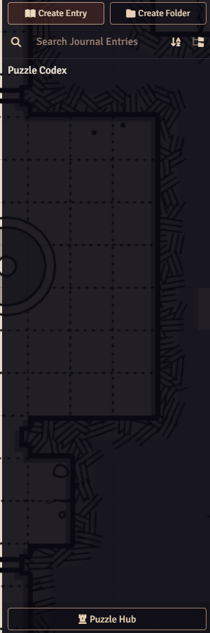 Puzzle Hub button at the bottom of the Journal sidebar