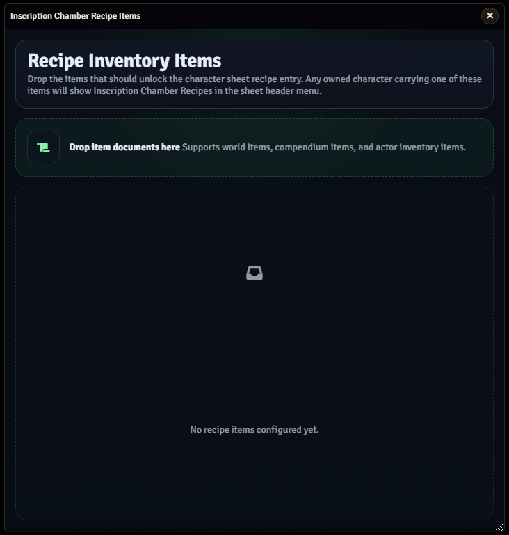 SC - Runesmith unlock items window